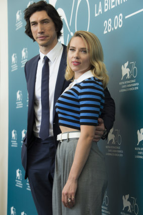 Adam Driver and Scarlett Johansson impressed Marriage Story viewers at Venice.