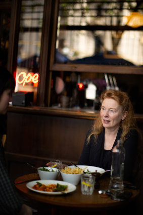 Actor Alison Whyte at City Wine Shop. 