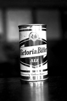 Victoria Bitter can, 1958.