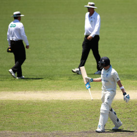 Steve Smith wasn't happy with the umpires as he trudged off the SCG on Tuesday.