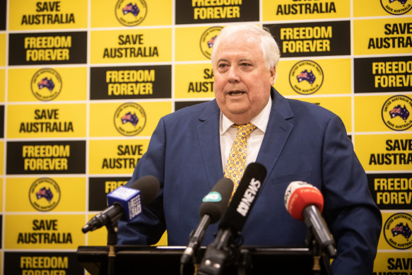 Mining magnate and former federal representative Clive Palmer dominated the political fundraiser.