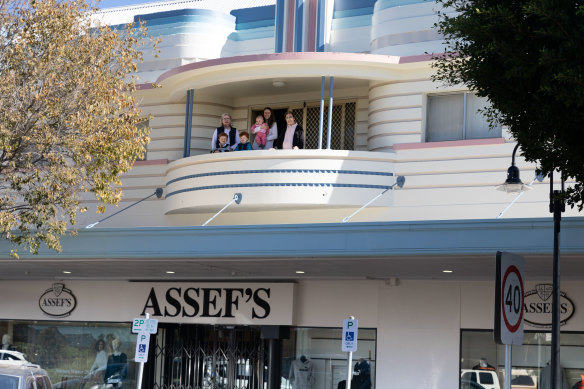 Four generations of Moree’s Assef family, whose clothing store was visited by a couple who tested positive to COVID-19 last week.