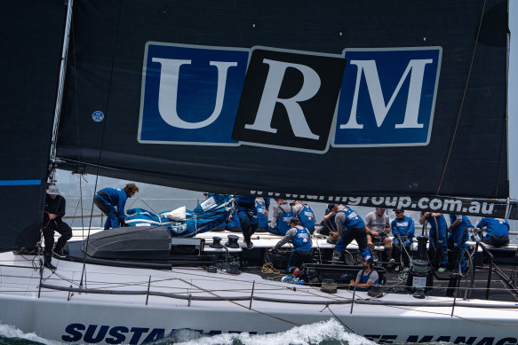 The URM Group crew as they left Sydney Harbour on Boxing Day.