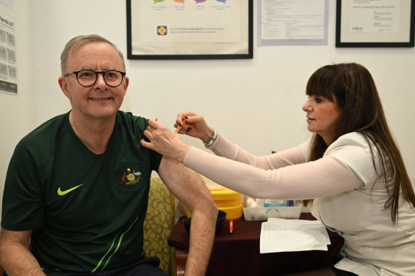 Anthony Albanese received his fourth dose of the COVID-19 vaccine on Tuesday.