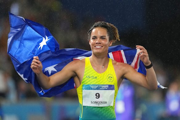 Torrie Lewis was all smiles after running sub-11 seconds in the 100m.