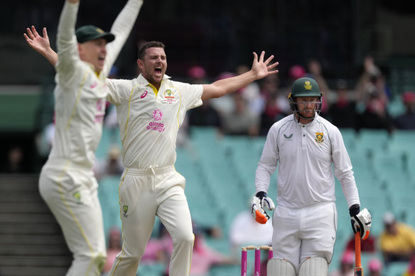 Josh Hazlewood was a near constant threat in his comeback spell.
