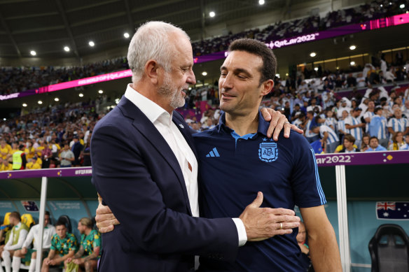 Graham Arnold and Lionel Scaloni could be set for another reunion next month.