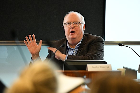 Geoffrey Watson, SC, gives evidence to the Commission of Inquiry into the CFMEU and Misconduct in the Construction Industry.