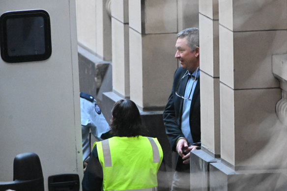 Gregory Lynn leaves the Supreme Court after Tuesday’s verdict.