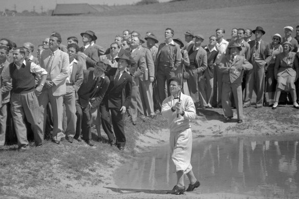 Norman Von Nida at the 1949 Australian Open Championship in Sydney.