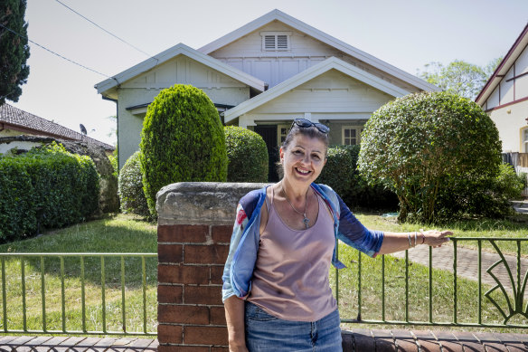 Faye Papadakis outside her Dulwich Hill home. The council voted to place the house on the local heritage register.