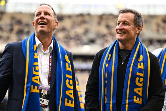 John Worsfold (right) earlier this year with West Coast CEO Don Pyke.