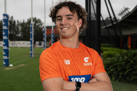 Giants draftee Ollie Hannaford.
