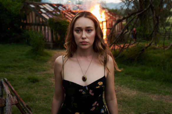 Alycia Debnam-Carey as Alice in The Lost Flowers of Alice Hart.