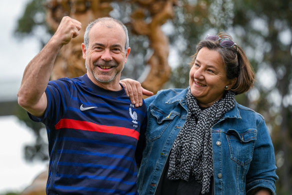 Marc and Sophie Genreau will be cheering on France in the World Cup final.