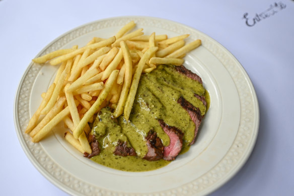 Entrecote’s signature steak frites