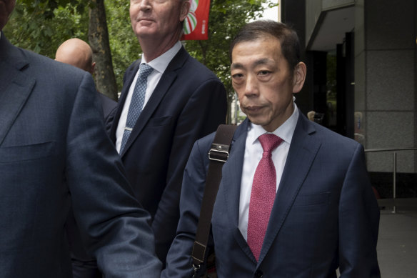 Former Labor MP Ernest Wong outside ICAC on Wednesday.