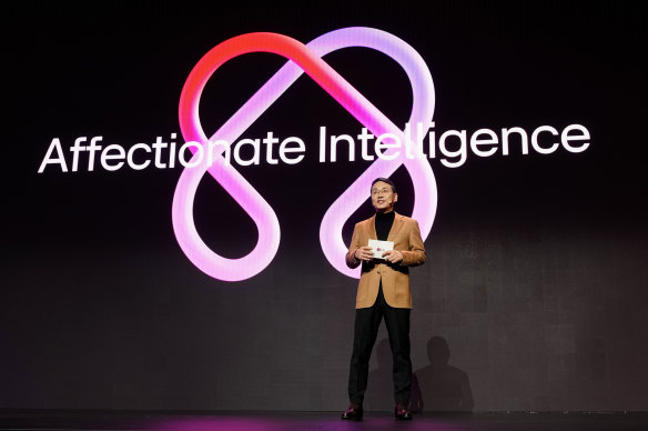 G CEO William Cho talks about the company’s redefining of artificial intelligence as “affectionate intelligence” at CES 2025.