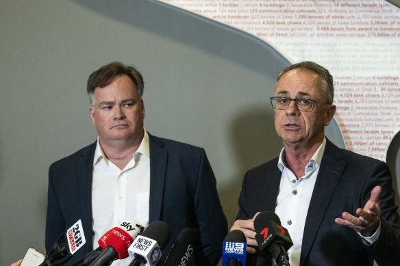 Qantas head of engineering Chris Snook and Qantas Domestic chief executive Andrew David say the affected plans will be back in the air by the end of the year. 