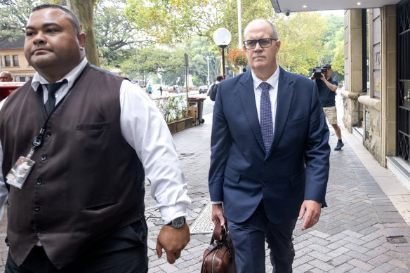 ABC managing director David Anderson leaves Federal Court on Wednesday.