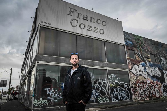 Karl van Buuren outside the old Franco Cozzo building in June 2023.