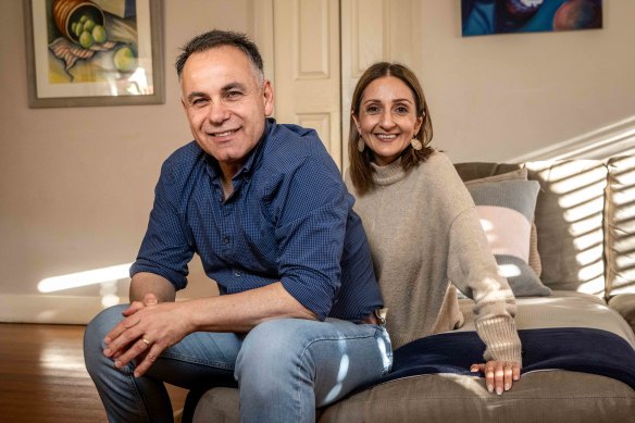 John Pesutto and wife Betty at their home in Melbourne’s east.