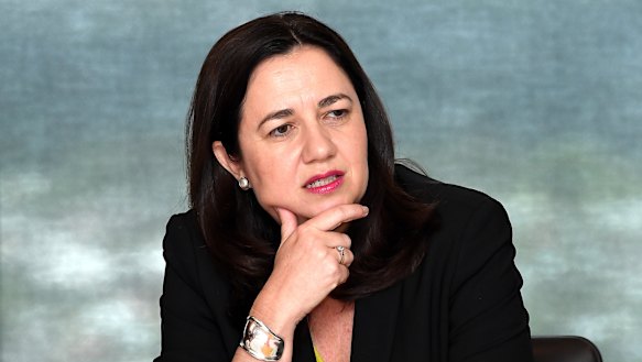Premier Annastacia Palaszczuk at a meeting with the Local Government Association of Queensland on Monday.