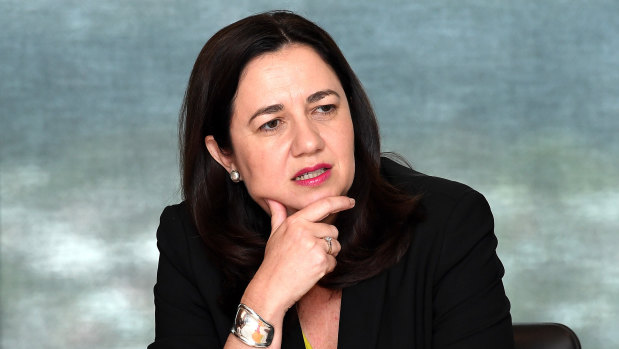 Premier Annastacia Palaszczuk at a meeting with the Local Government Association of Queensland on Monday.