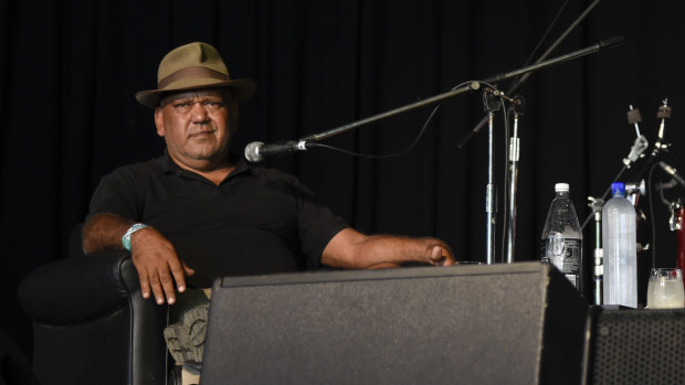 Noel Pearson is interviewed at the Woodford Folk Festival.