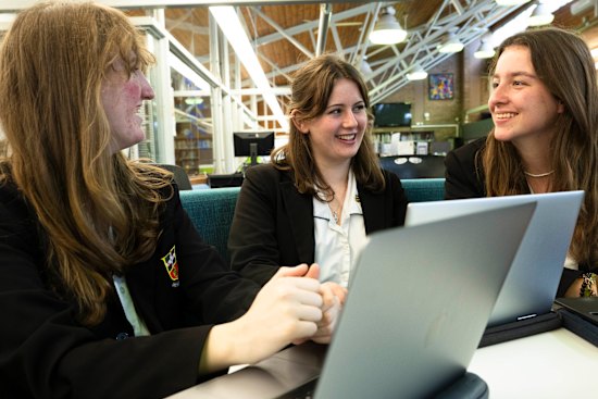HSC students study at the library.
