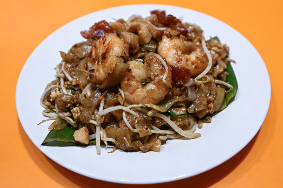 Duck egg char kwai teow at Lulu’s Express.