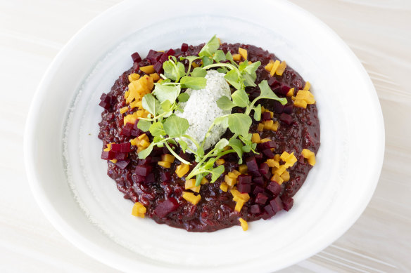 Beetroot risotto.