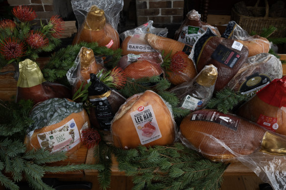 A selection of nationally available bone-in leg hams for your Christmas table.