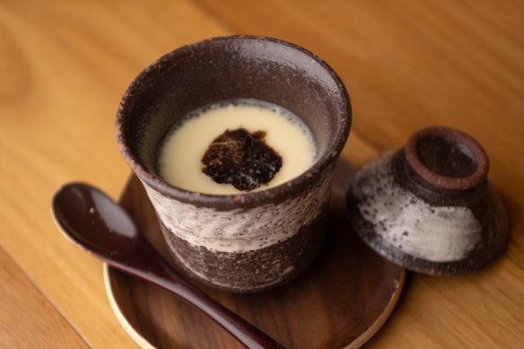 The go-to dish: Chawanmushi with Siberian caviar.