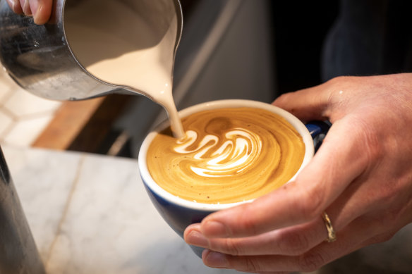 A magic coffee at a Melbourne cafe.