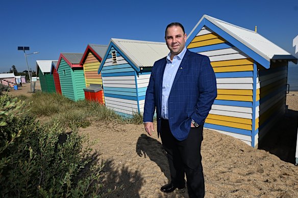 Hanna El Mouallem, whose family owns the Dendy Deli, on Dendy Street Beach in Brighton.