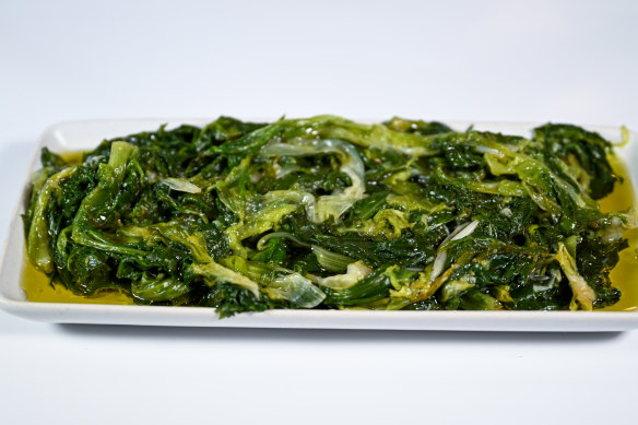 Horta (braised wild greens).