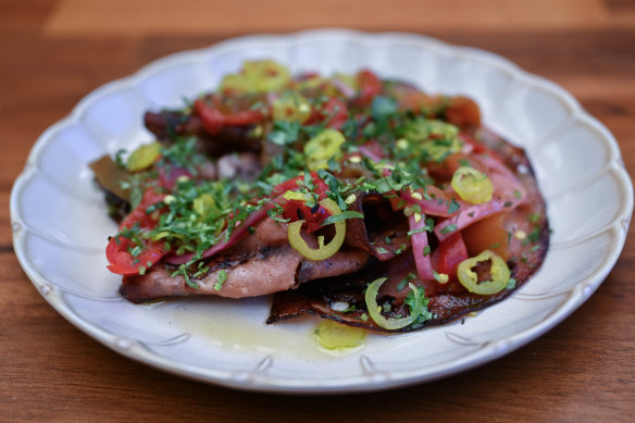 Mortadella fajitas.