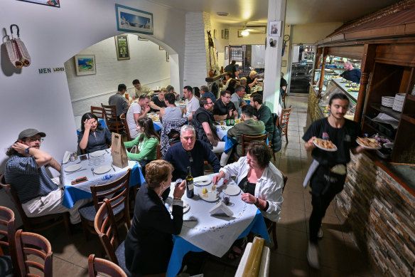 Every night at Jim’s Greek Tavern is like a family reunion.