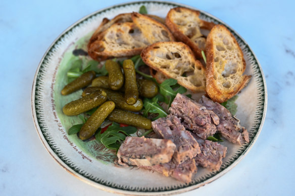 The go-to dish: house-made duck, pork and chicken terrine.