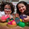 Melbourne sisters Vanessa, 6, (left) and Audrey, 9, are obsessed with squishies.