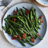 Salt and pepper green beans