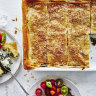 Spring greens and cheese pie.