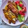 Turmeric and coconut baked pork belly.
