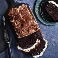 Chocolate loaf with vanilla cream.