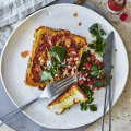 Cheesy egg toast.