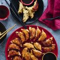 Chicken, prawn and garlic chive gyoza