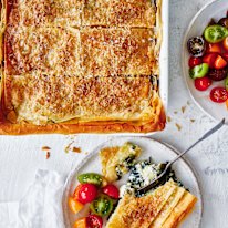 Spring greens and cheese pie