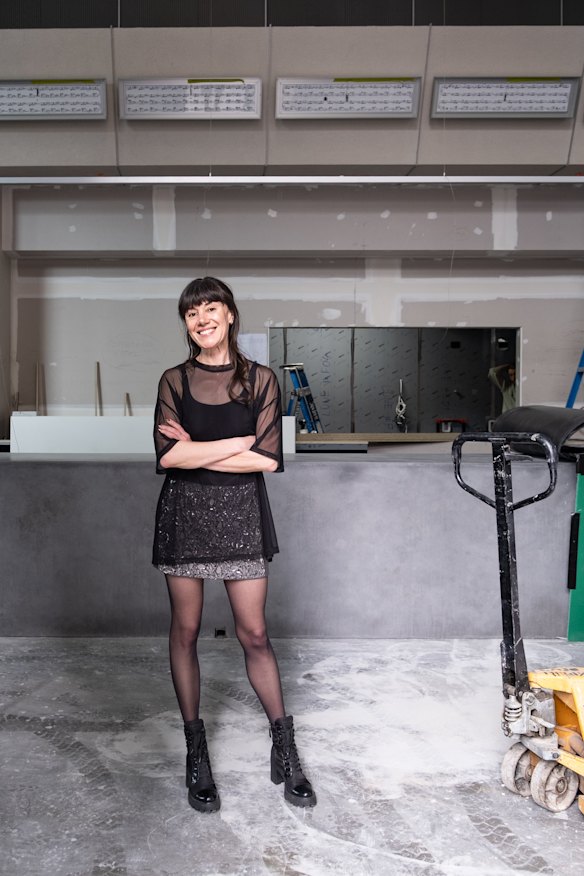 Lune Croissanterie founder Kate Reid at her new store beneath the Ritz-Carlton hotel.