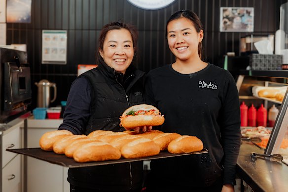 Sisters Trang Nguyen-Vu and Anh-Thu Vu who help run the family business. 